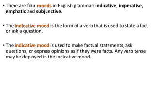 Verb Mood Test for Grammar Practice