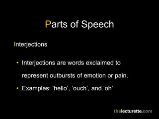 Identifying Parts of Speech