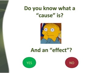Identifying Cause and Effect Relationships Quiz