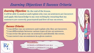 Run-On Sentences Quiz 