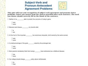 Pronoun and Antecedent Practice Worksheet