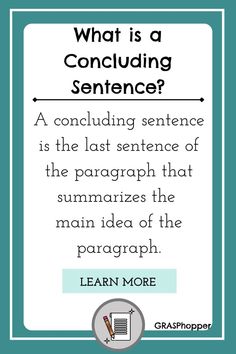 Closing Sentence Worksheet: Writing Skills for Kids