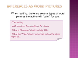 Inference Practice: Reading Comprehension Questions
