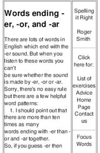 Spelling Word Patterns