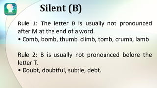 Silent Letters Spotting Worksheet 