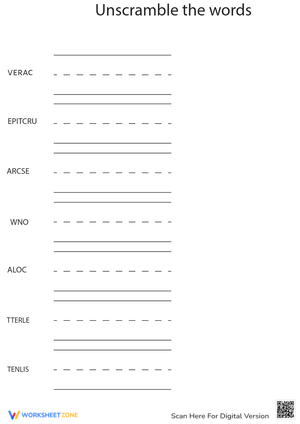 Unscramble words