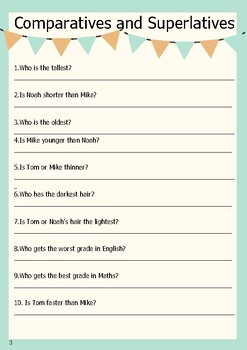 Comparatives and Superlatives