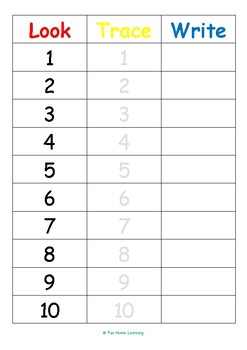 Number Spelling Worksheet for Kids
