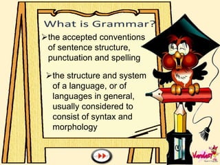 English Language Structure & Conventions Terminology