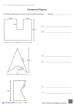 Compound Figures: Perimeter & Area Practice - Math Worksheet