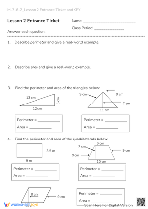 Area & Perimeter Practice: Triangles & Quadrilaterals!