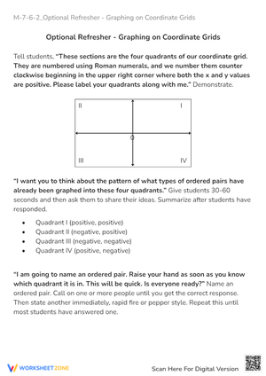 Coordinate Grid & Quadrants Worksheet - Graphing Practice