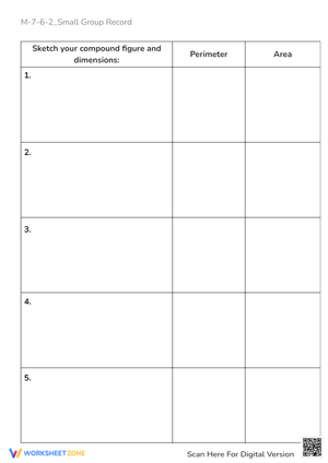 Compound Figures: Perimeter & Area Calculation Worksheet