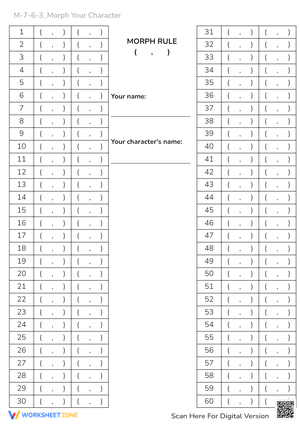 Character Morph! Creative Writing & Storytelling Worksheet