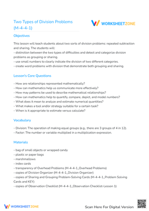 Two Types of Division Problems (M-4-4-1)
