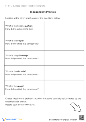 Linear Graph Analysis: Slope, Intercept & Equation Practice