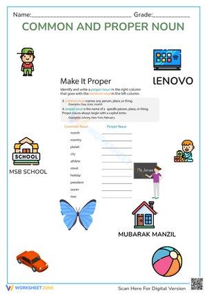 COMMON AND PROPER NOUN