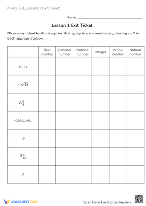 M-A1-3-1_Lesson 1 Exit Ticket