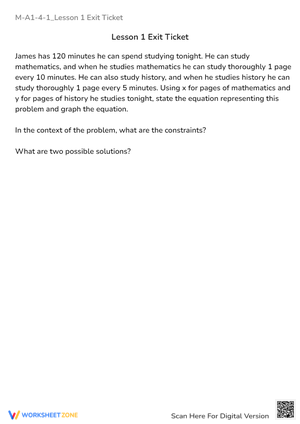 M-A1-4-1_Lesson 1 Exit Ticket