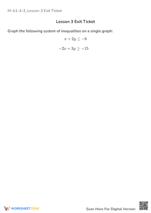 M-A1-4-3_Lesson 3 Exit Ticket and KEY