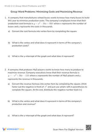 Solve Group Word Problems