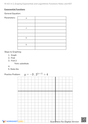 Graphing Exponential Functions: Algebra 2 Practice & Notes
