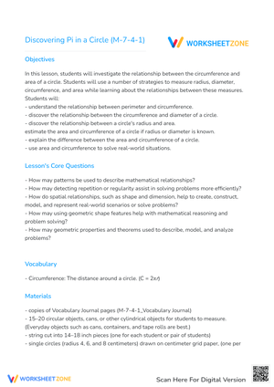 Discovering Pi in a Circle (M-7-4-1)