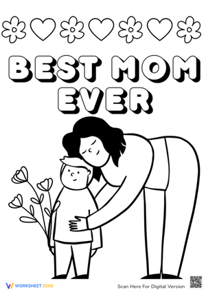 Best Mom Ever Coloring Pages