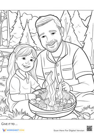 Father and Son Coloring Page