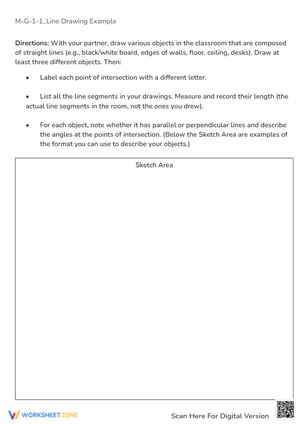 Geometry in the Classroom: Line Segments & Angles Worksheet
