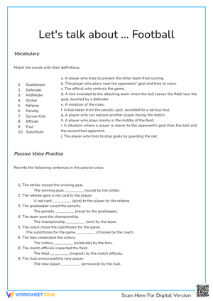 Football Vocabulary & Passive Voice