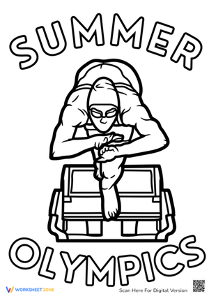 Summer Olympics Coloring Page for Kids