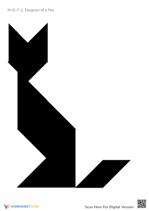 Fox Tangram Puzzle - Shape Recognition & Spatial Reasoning Fun!