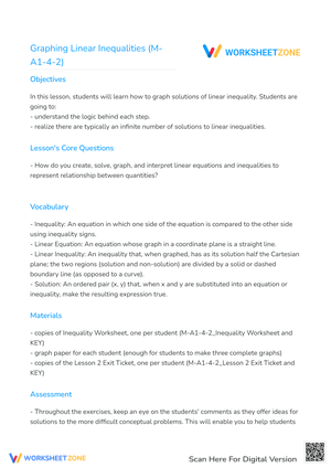 Graphing Linear Inequalities (M-A1-4-2)