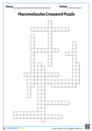 Macromolecules CrossWord Puzzle