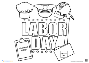 Happy Labor Day Doodle Art Activity