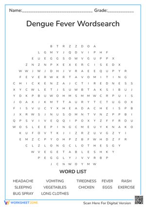 Dengue Fever Wordsearch