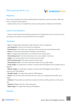 Point and Line (M-G-1-1)