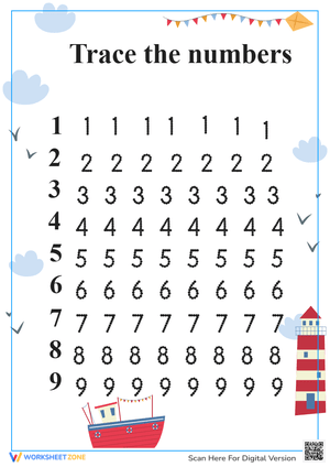 Trace the number