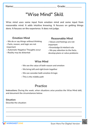 "Wise Mind" Skill