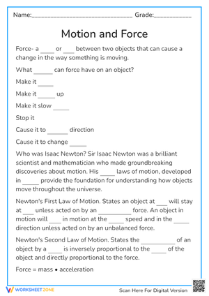 Motion and Force