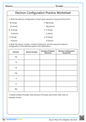 Electron Configuration Practice: Long & Short Form Chemistry Fun!