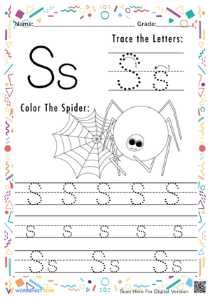 Trace the letter S