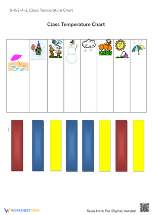 Class Temperature Chart Worksheet for Science Lessons