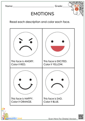 Emotions Worksheet