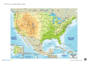 Learn US Geography with a United States Map Worksheet