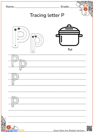 Tracing letter P 