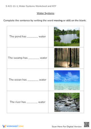 Explore Water Systems with This Comprehensive Worksheet
