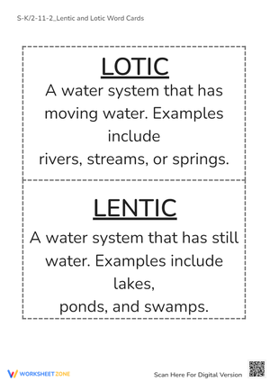 S-K2-11-2_Lentic and Lotic Word Cards