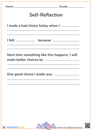 Promote Self-Reflection with This Thoughtful Worksheet